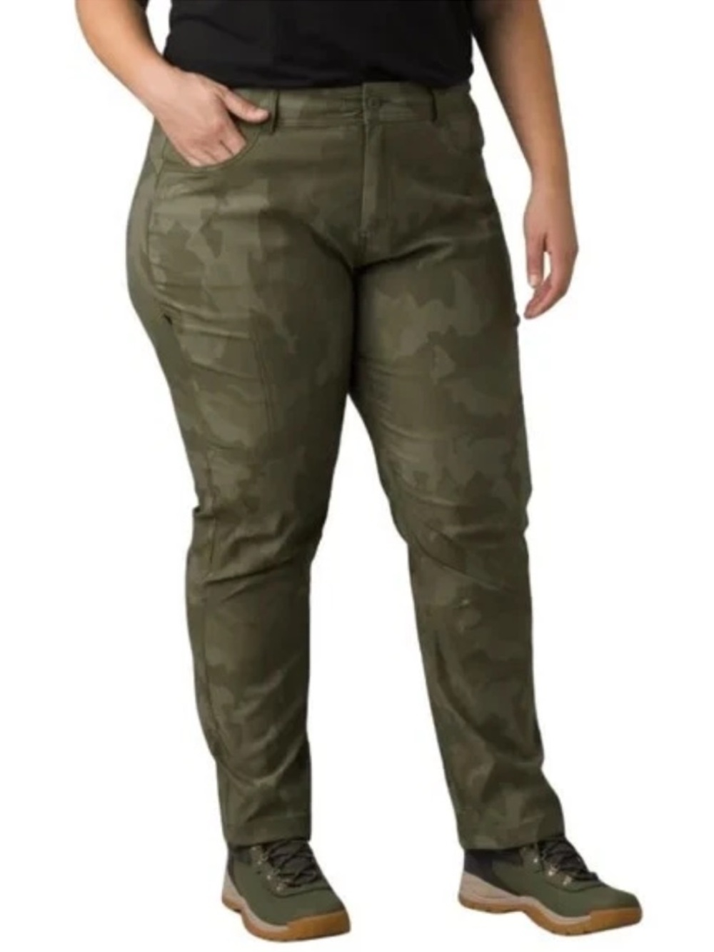 NWT prAna Sage Camo Halle Straight Pant Plus II Size 22W Active Outdoors Casual - Picture 2 of 12